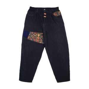 Vintage BOXX 90s Corduroy Baggy Tapered Hip Hop Aztec Western Rasta Pants 34x30